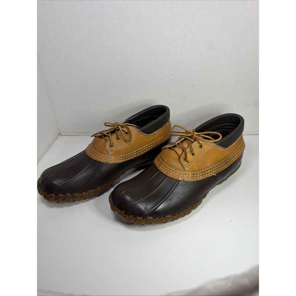 LL Bean Rubber Moc Duck Boots Low 10 W 8 M Maine USA Waterproof Shoes Muck L.L.